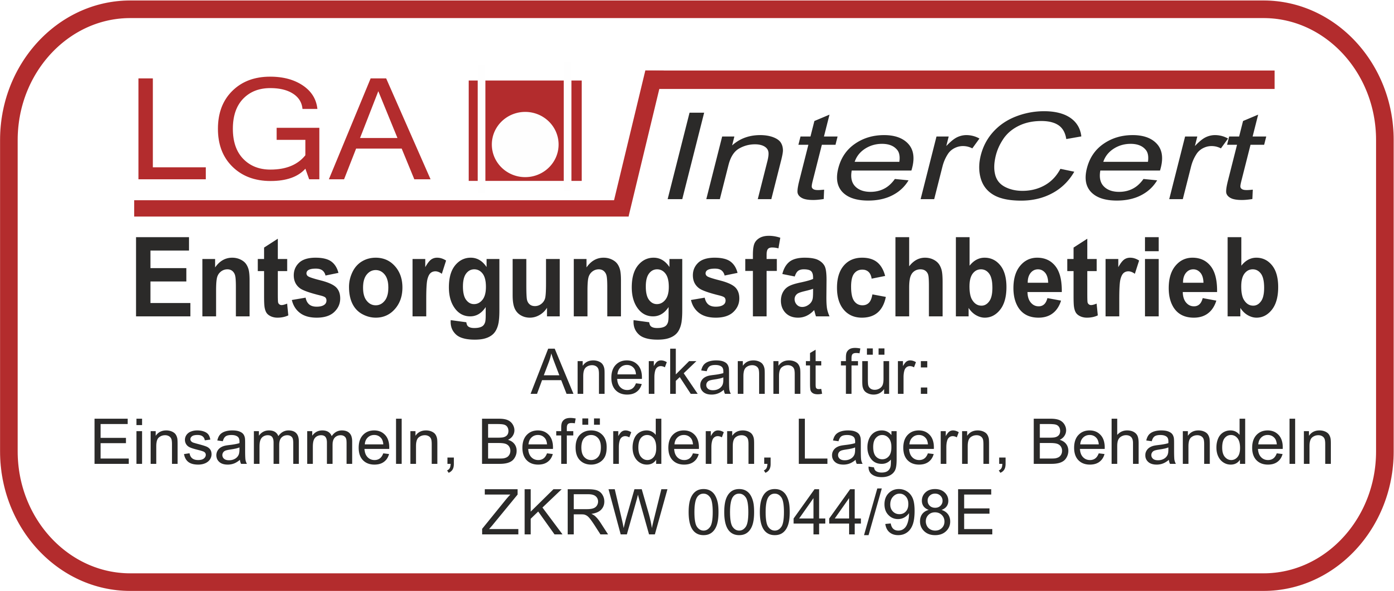 LGA InterCert Entsorgungsfachbetrieb